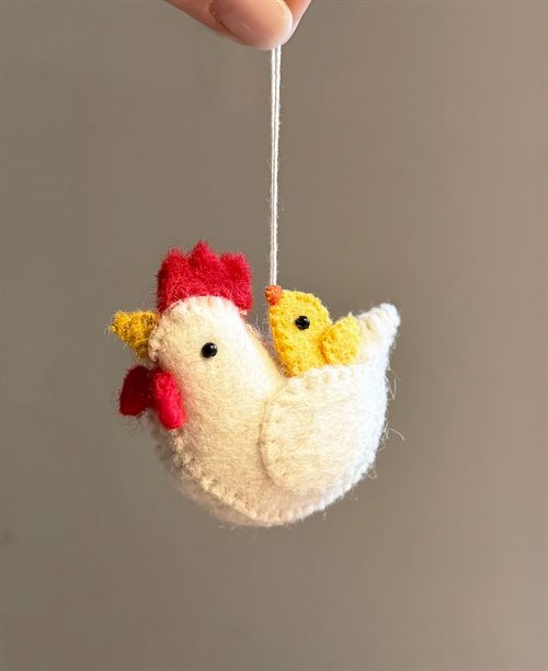 Ophæng, Hvid høne med Kylling