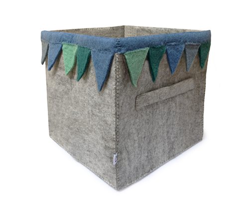 Kurv, Flag, Mint/Blå